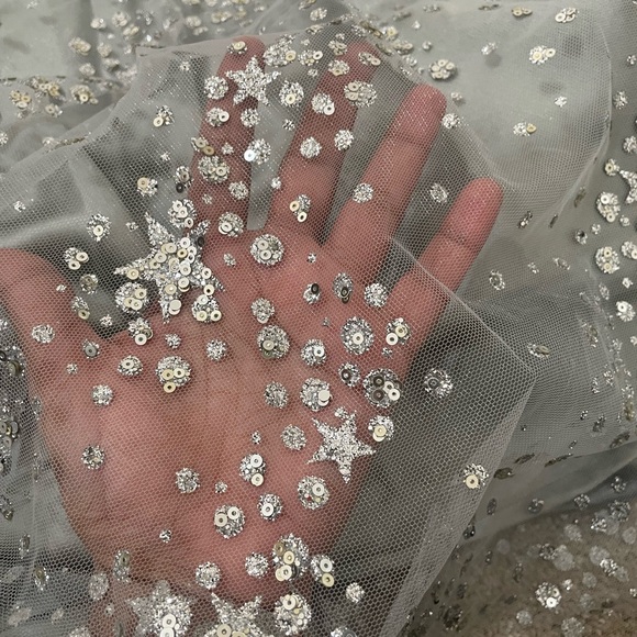 Silver Embellished Maxi Gown - Picture 8 of 10